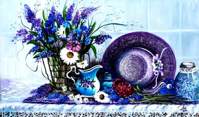 Chá com lavanda