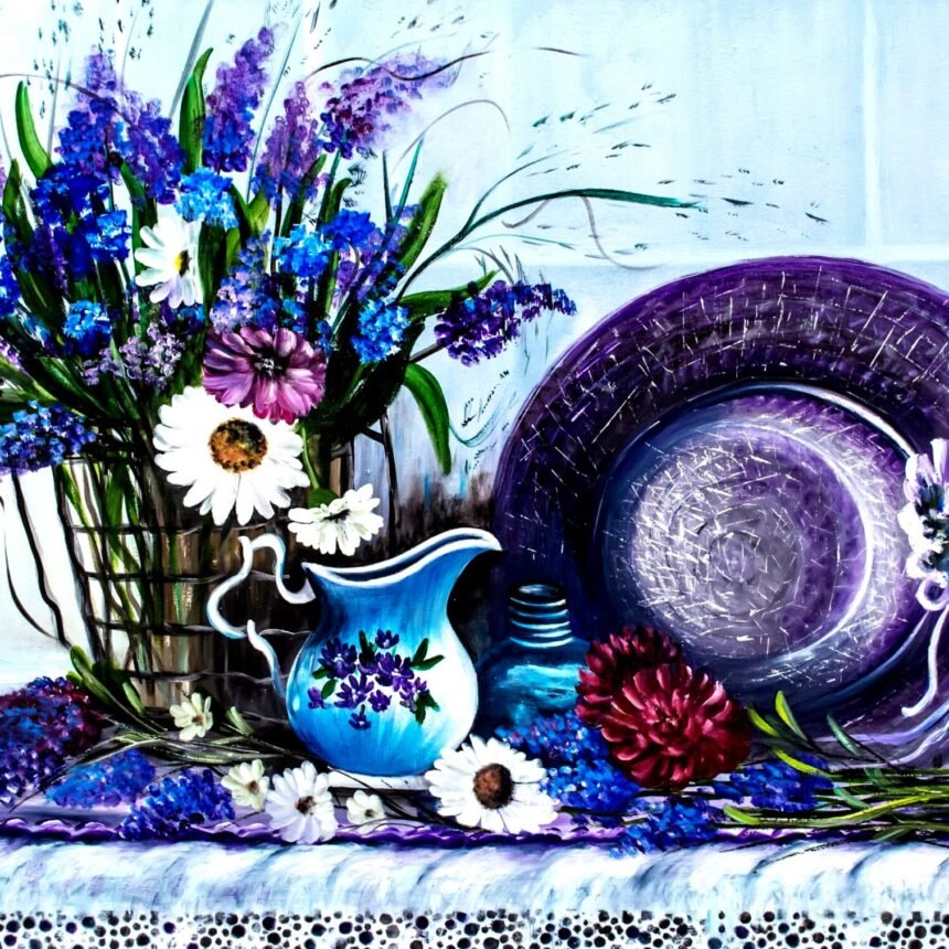 Chá com lavanda